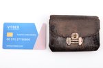wallet, metal, leather, Russia, the border of the 19th and the 20th centuries, 10 x 7 x 2.5 cm...