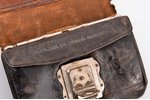wallet, metal, leather, Russia, the border of the 19th and the 20th centuries, 10 x 7 x 2.5 cm...