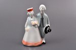 figurine, On the walk (Сouple in traditional costumes), porcelain, Riga (Latvia), Riga porcelain fac...