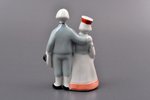 figurine, On the walk (Сouple in traditional costumes), porcelain, Riga (Latvia), Riga porcelain fac...