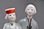 figurine, On the walk (Сouple in traditional costumes), porcelain, Riga (Latvia), Riga porcelain fac...