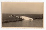photography, airplane crash, Aviation regiment, Latvia, 20-30ties of 20th cent., 13.6х8.6 cm...