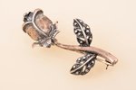 a brooch, silver, 925 standard, 7.7 g., the item's dimensions 4.95 x 2.5 cm, the 90ies of 20th cent....