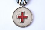 medal, Estonian Red Cross, Eesti Punane Rist, 2nd class, silver, Estonia, 20-30ies of 20th cent., 33...