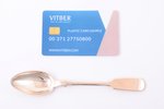 teaspoon, silver, 84 standard, 21.1 g, 14.6 cm, by Leopold Michelsen, 1870, Tallin, Estonia, Russia...