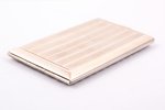cigar case, silver, 875 standard, 67.2 g, engraving, 5.6 x 10 x 0.8 cm, the 30ties of 20th cent., Po...