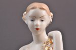 figurine, Ballerina with flower, porcelain, USSR, Dmitrov Porcelain Factory (Verbilki), molder - O.A...