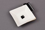 ashtray, Spades, porcelain, M.S. Kuznetsov manufactory, Riga (Latvia), 1934-1936, 7.5 x 8 cm, first...