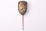 badge, LSM, Latvia, the 1st half of the 20th cent., 27 (54) x 17 mm, 1.91 g...