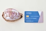 carved shell, "Memory of Odessa", Russia, 1904, 9.3 x 6.2 x 4.7 cm...