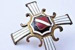 badge, 1st Latvian riflemen regiment (Troicka), bronze, Latvia, 20-30ies of 20th cent., 48.7 x 49.9...
