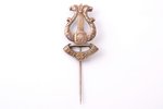 badge, Music Society 1878-1913, 35th Anniversary, silver, Russia, the border of the 19th and the 20t...