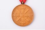 order of Vesthardus medal of honour with swords, 3rd class, bronze, Latvia, the 30ies of 20th cent.,...