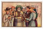 postcard, "Ligo" holiday greetings, Latvia, 20-30ties of 20th cent., 13.8х8.8 cm...