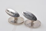 cufflinks, Olympics, Tallinn-80, silver, 916 standard, 16.56 g., the item's dimensions Ø 2.2 cm, Tal...
