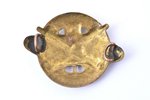 gorget patch, Auto-Tank division, bronze, Latvia, 20-30ies of 20th cent., 26.1 x 33.8 mm...