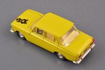 car model, Moskvich 408 Nr. А1, "1980 Olympic games bear", metal, USSR, 1980, color "Olive", rear le...