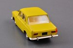 car model, Moskvich 408 Nr. А1, "1980 Olympic games bear", metal, USSR, 1980, color "Olive", rear le...