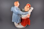 figurine, Folk dance, porcelain, Riga (Latvia), USSR, Riga porcelain factory, molder - Zina Ulste, 1...