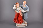 figurine, Folk dance, porcelain, Riga (Latvia), USSR, Riga porcelain factory, molder - Zina Ulste, 1...