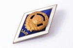university rhombus, LLA - Latvian Agricultural Academy, Latvia, USSR, 1960, 47.7 x 25.7 mm...