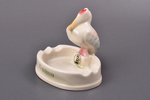 ashtray, advertisement for the stationery factory "Pelikan", porcelain, J. K. Jessen factory, Riga (...