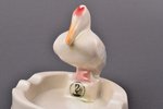 ashtray, advertisement for the stationery factory "Pelikan", porcelain, J. K. Jessen factory, Riga (...