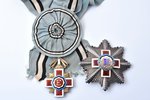 The Order of the Estonian Red Cross with star of the order, with rosette, for ladies (rosette), 1st...