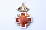 The Order of the Estonian Red Cross with star of the order, with rosette, for ladies (rosette), 1st...