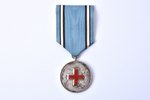medal of the Estonian Red Cross, 2nd class, silver, Estonia, 20-30ies of 20th cent., 33 x 29.3 mm, m...