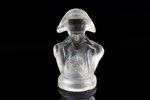 cologne bottle cap, in the form of a bust of Emperor Napoleon I, crystal. Produced by order of the c...