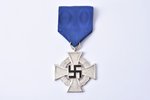 medal, For Faithful Service (Treudienst-Ehrenzeichen), 2nd class for 25 years, Third Reich, Germany,...