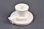 candlestick, Art Deco, faience, M.S. Kuznetsov manufactory, Riga (Latvia), 1937-1940, h 5.4 cm, seco...