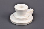 candlestick, Art Deco, faience, M.S. Kuznetsov manufactory, Riga (Latvia), 1937-1940, h 5.4 cm, seco...