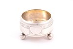 saltcellar, silver, 84 standard, 31.48 g, engraving, h 3.1 / Ø 4.9 cm, 1888, Moscow, Russia...