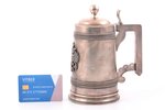 beer mug, silver, with coat of arms of the Russian Empire (possibly added later), 84 standard, 514.1...