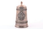 beer mug, silver, with coat of arms of the Russian Empire (possibly added later), 84 standard, 514.1...