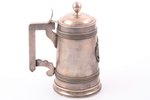 beer mug, silver, with coat of arms of the Russian Empire (possibly added later), 84 standard, 514.1...