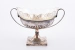 candy-bowl, silver, 830 standard, silver weight 233.15 g, gilding, with glass insert, h 14 cm, 1913,...