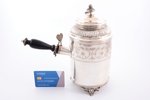 coffeepot, silver, 830 standard, weight of item without handle: 599 g (total weight 729.2 g), h 23.2...