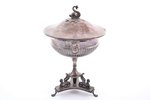 sugar-bowl, silver, 830 standard, total weight of item 730.65 g, h (with lid) 27 cm, 1823, Stockholm...