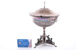sugar-bowl, silver, 830 standard, total weight of item 730.65 g, h (with lid) 27 cm, 1823, Stockholm...