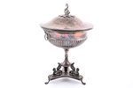 sugar-bowl, silver, 830 standard, total weight of item 730.65 g, h (with lid) 27 cm, 1823, Stockholm...