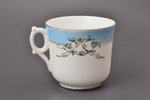 coffee pair, porcelain, M.S. Kuznetsov manufactory, Riga (Latvia), Russia, 1890-1910, h (cup) 6.2 cm...