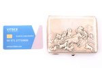 cigarette case, silver, 84 standard, 202.7 g, silver stamping, 11.3 x 8.7 x 2.1 cm, 1908-1917, Mosco...