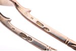 pair of teaspoons, silver, 84 standard, total weight of items 35.3 g, engraving, niello enamel, 13.2...