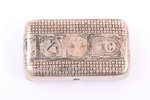 snuff-box, silver, 84 standard, 109.1 g, niello enamel, 10 x 5.8 x 2.7 cm, 1883, Moscow, Russia, res...