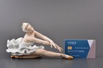 figurine, Ballerina, porcelain, Germany, Wallendorf, Schaubach Kunst, 1953-1962, h 10.5 x 19 x 10.4...