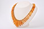 a necklace, metal, amber, 42 g., necklace length 43.5 cm...