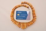 a necklace, metal, amber, 42 g., necklace length 43.5 cm...